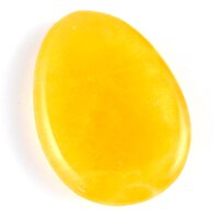 Oval Calcite Orange Worry Stone