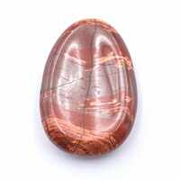 Oval Jasper Snakeskin Red Worry Stone