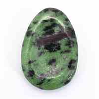 Oval Ruby In Zoisite Worry Stone