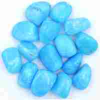 Blue Aragonite Tumbled Stones [Dark - Large]