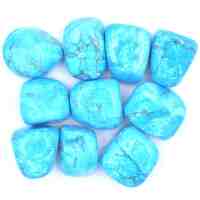 Blue Turquoise Howlite Tumbled Stones [Large]