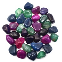 Mixed Coloured Agate Tumbled Stones [Large 500gm]