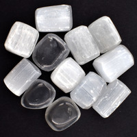 White Selenite Tumbled Stones [Large]