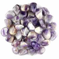 Chevron Amethyst Tumbled Stones [Medium]