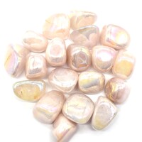 Angel Aura Tumbled Stones [Rose Quartz Medium Treated]
