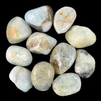 Aquamarine Tumbled Stones [&#39;B&#39; Medium 100gm]