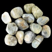 Aquamarine Tumbled Stones [&#39;B&#39; Medium 100gm]