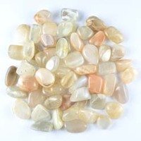 Cream Moonstone Tumbled Stones [Medium]
