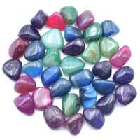 Mixed Coloured Agate Tumbled Stones [Medium 500gm]