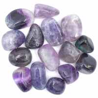 Purple Fluorite Tumbled Stones [Medium 200gm (Type 1)]