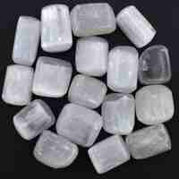 White Selenite Tumbled Stones [Medium]