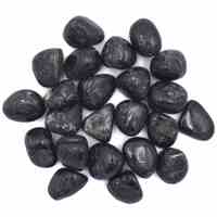 Black Tourmaline Tumbled Stones [Small 200gm (Type 3)]