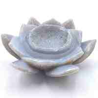 Agate Geode Lotus Flower Carving