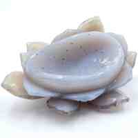 Agate Geode Lotus Flower Carving