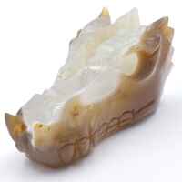 Agate Geode Dragon Head Carving