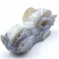 Agate Geode Bear Carving