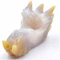 Agate Geode Dragon Head Carving
