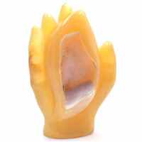 Agate Geode Buddha Hand Carving