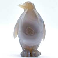 Agate Geode Penguin Carving
