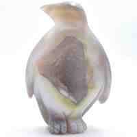 Agate Geode Penguin Carving