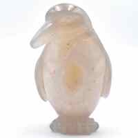 Agate Geode Penguin Carving