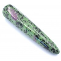 Ruby in Zoisite Tapered &amp; Round Wand Carving