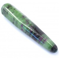 Ruby in Zoisite Tapered &amp; Round Wand Carving