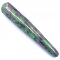 Ruby in Zoisite Tapered &amp; Round Wand Carving