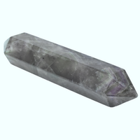 Purple Fluorite Double Terminator Wand Carving
