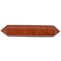 Red Jasper Double Terminator Wand Carving
