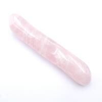 Rose Quartz Tongue Wand Carving