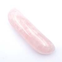 Rose Quartz Tongue Wand Carving