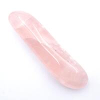 Rose Quartz Tongue Wand Carving
