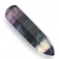 Rainbow Fluorite Smooth Point Wand Carving