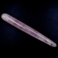 Rose Quartz Teardrop Wand Carving