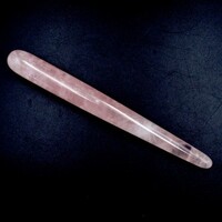 Rose Quartz Teardrop Wand Carving