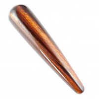 Red Tiger Eye Teardrop Wand Carving