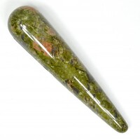 Unakite Teardrop Wand Carving