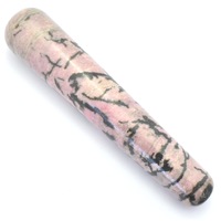 Rhodonite Round Wand Carving