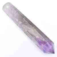 Amethyst Single Point Wand Carving