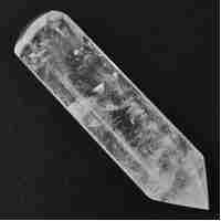 Clear Quartz Single Point Wand Carving