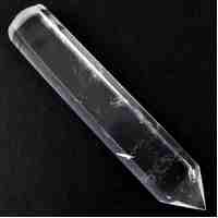 Clear Quartz Single Point Wand Carving