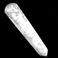 White Howlite Single Point Wand Carving