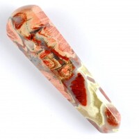 Poppy Jasper Single Point Wand Carving