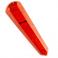Red Jasper Single Point Wand Carving