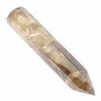 Smoky Quartz Single Point Wand Carving