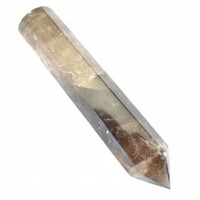 Smoky Quartz Single Point Wand Carving