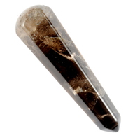 Smoky Quartz Single Point Wand Carving [Dark]