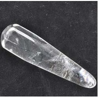 Clear Quartz Tapered &amp; Round Wand Carving