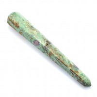 Ruby in Fuschite Tapered Wand Carving
